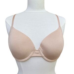 Victoria's Secret Up Lift Semi Demi Beige Bra 34 D 34D